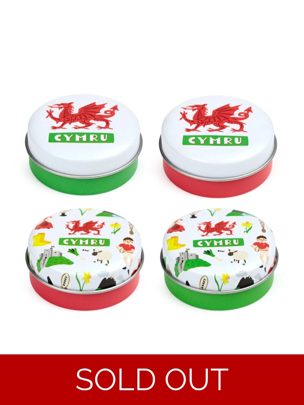 Welsh Dragon Wales (Cymru) Souvenir Lip Balm in a Tin